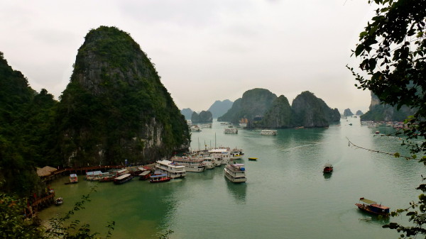 Aerial view of Halong Bay