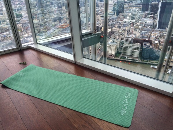 yoga at view from the shard