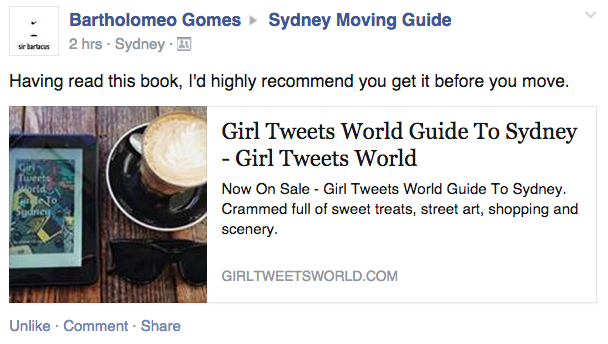 GTW Guide To Sydney Recommendation