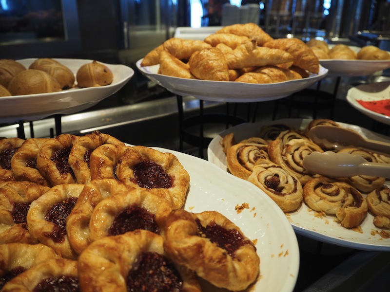 Pastries galore at the breakfast buffet