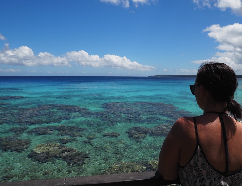 Soaking up the very blue view in Lifou