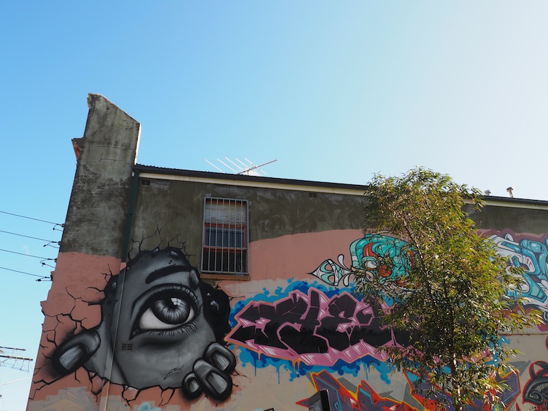 Eye-catching street art in Newtown