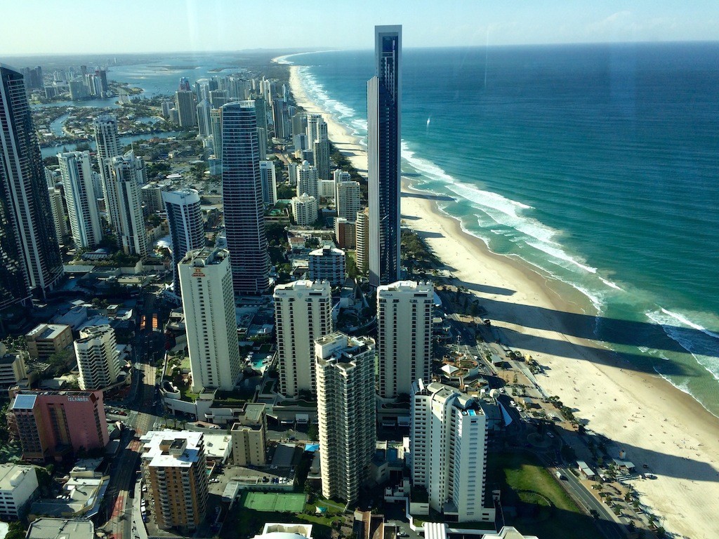 The Gold Coast as seen from Skypoint Observation Deck