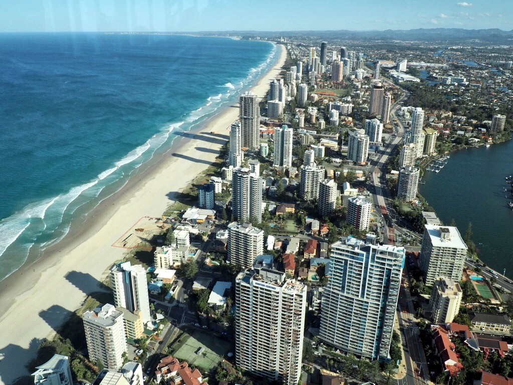 The Gold Coast as seen from Skypoint Observation Deck