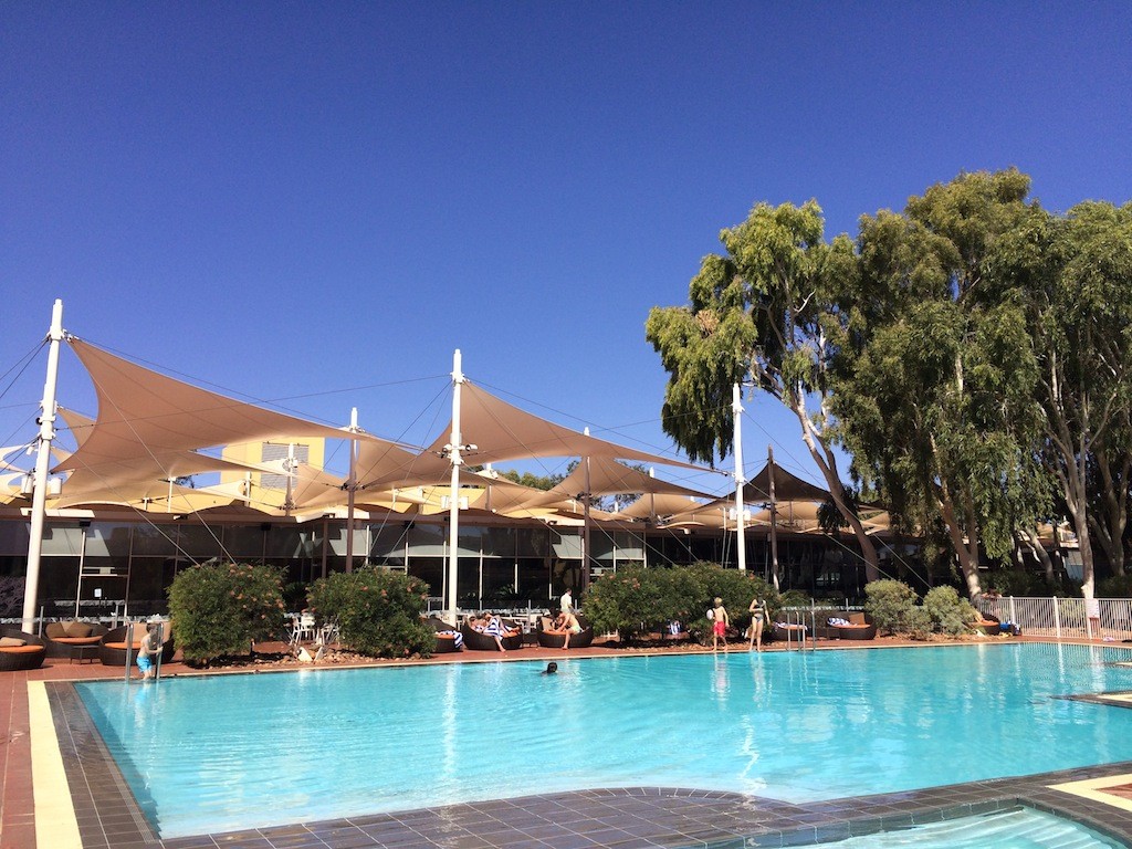 A much needed refreshing dip at Sails In The Desert, Ayers Rock Resort