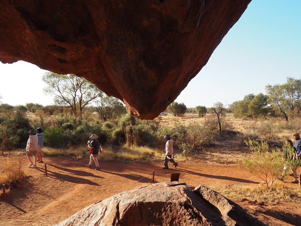 Shading in one of Uluru's caves