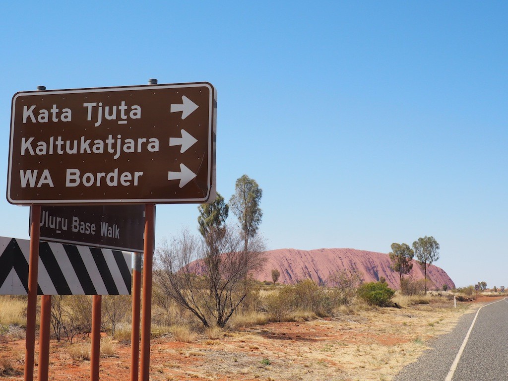 The most signage you will see in the Red Centre