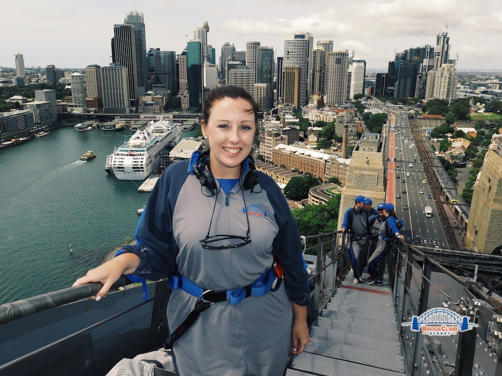 Fab views of Sydney CBD - not so sure about my boilersuit though!