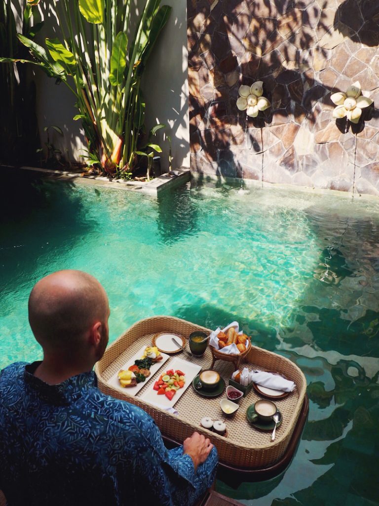 Floating breakfast in Bali