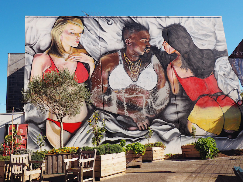 Lushsux Mural in Cremorne of Kanye West's Famous Video