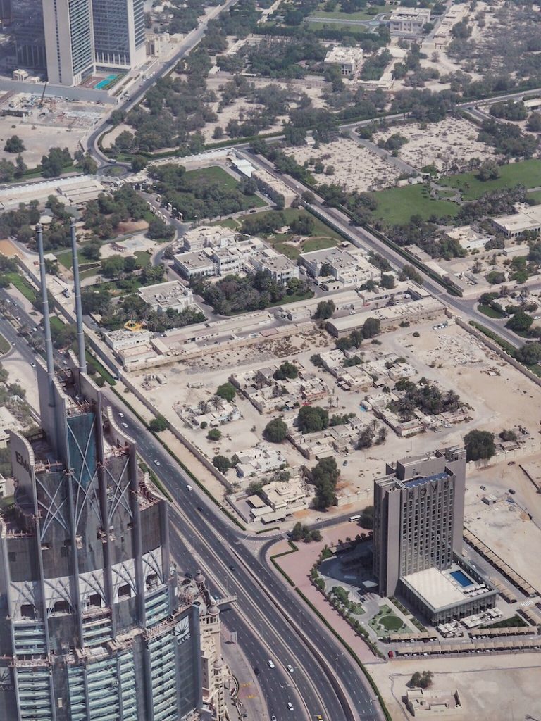 Spotting Rove Downtown Dubai from the top of the Burj Khalifa