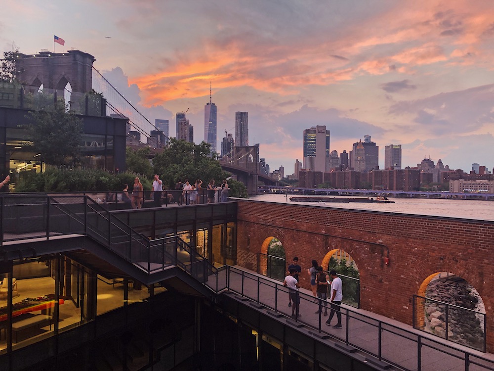 Rooftop terrace at Time Out Market New York